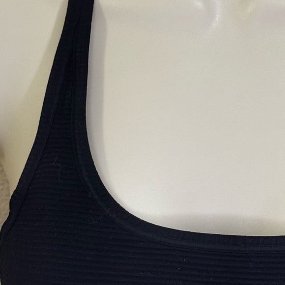 NUX Black Ribbed Sports Bra - Picture 2 of 10